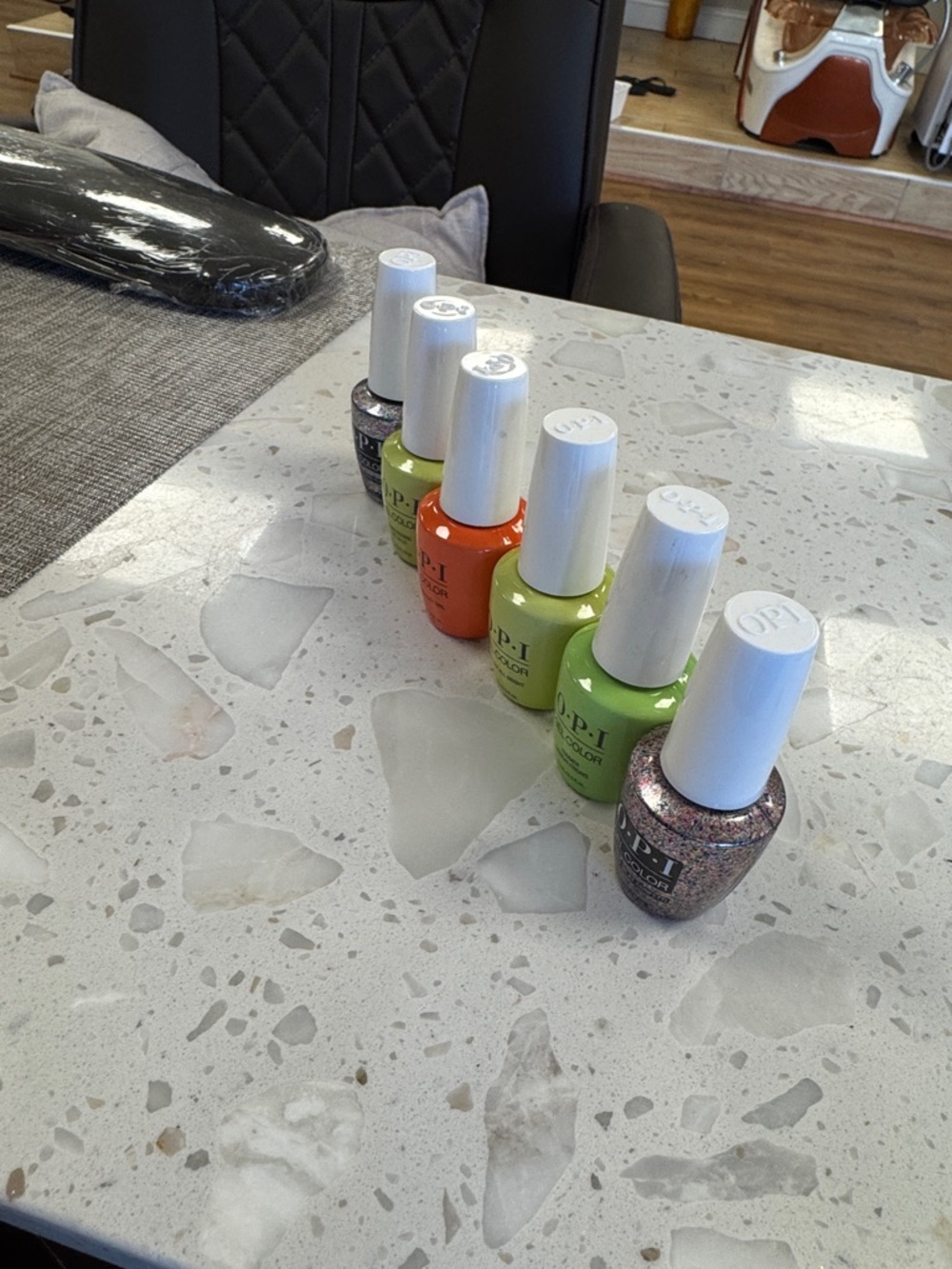 OPI Gel Color - Lime Greens, Bright Orange & Glitter Mix - Picture 4 of 5